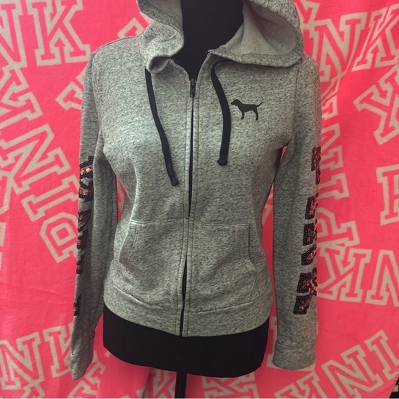 Size XS bling gold sequin full zipper sweatshirt - Picture 3 of 3